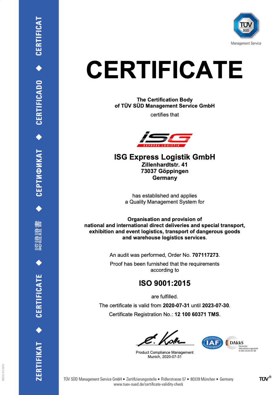TÜV ISO 9001